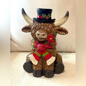 Festive Christmas Highland Cow Holiday Figurine 14” hobby lobby sold out viral